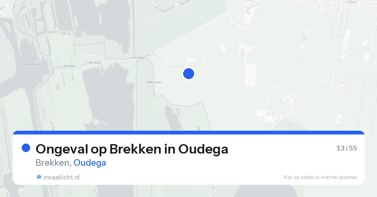Ongeval op Brekken in Oudega — 18 aug 2026