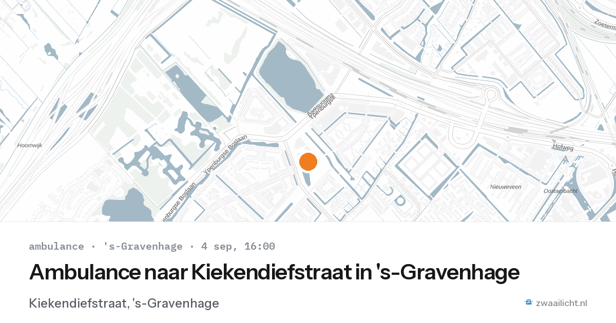 Ambulance naar Kiekendiefstraat in 's-Gravenhage — 4 sep 2026