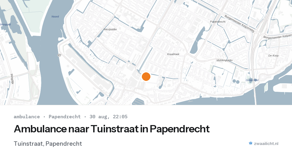 Ambulance naar Tuinstraat in Papendrecht — 30 aug 2026