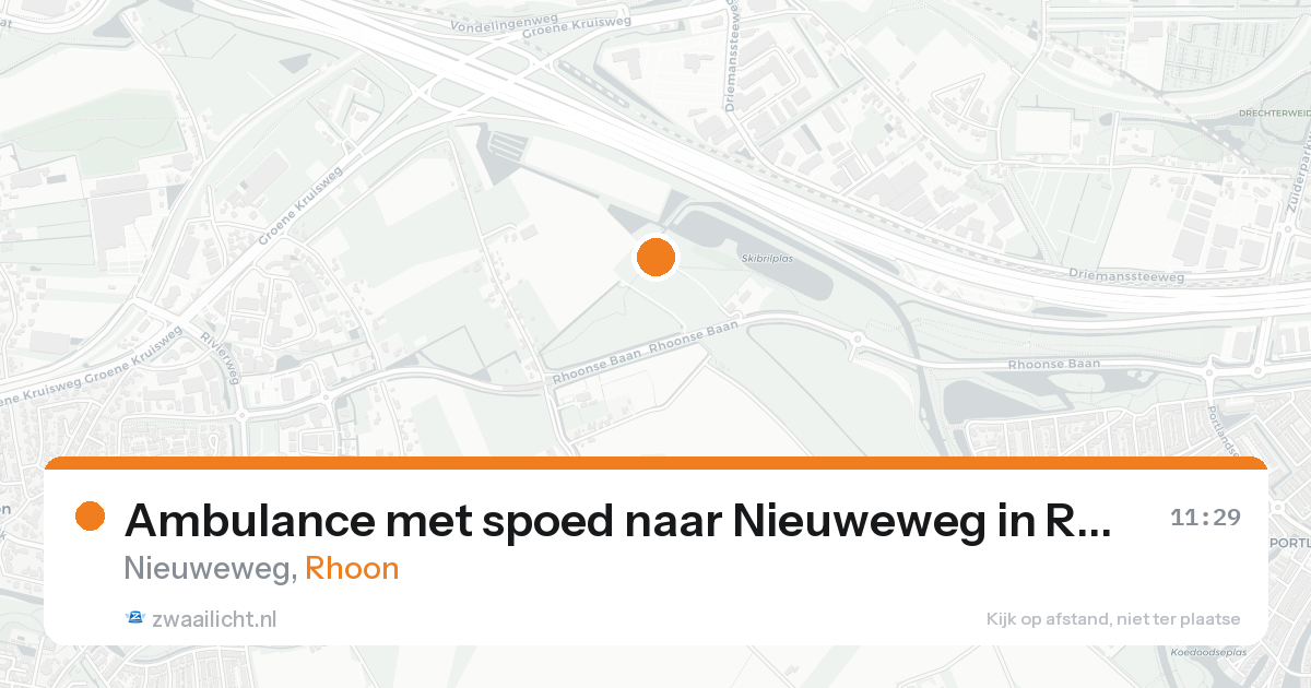 Ambulance met spoed naar Nieuweweg in Rhoon — 16 aug 2026