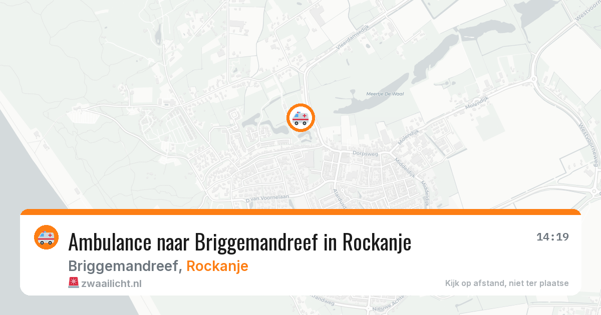 Ambulance naar Briggemandreef in Rockanje — 4 jul 2026