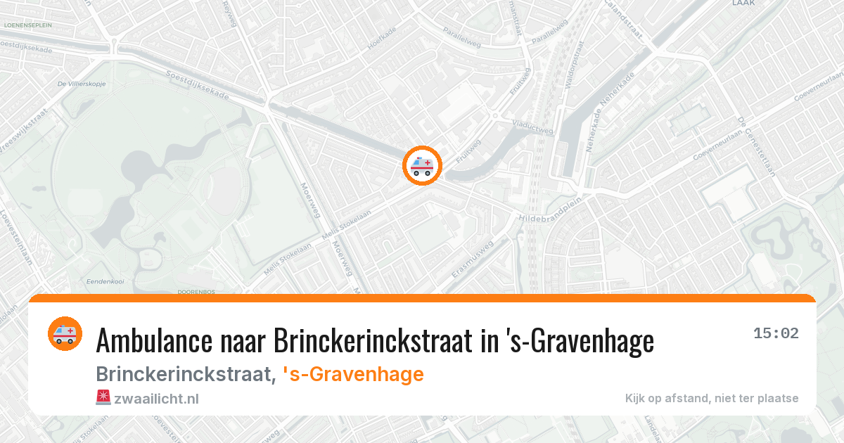 Ambulance naar Brinckerinckstraat in 's-Gravenhage — 20 apr 2026