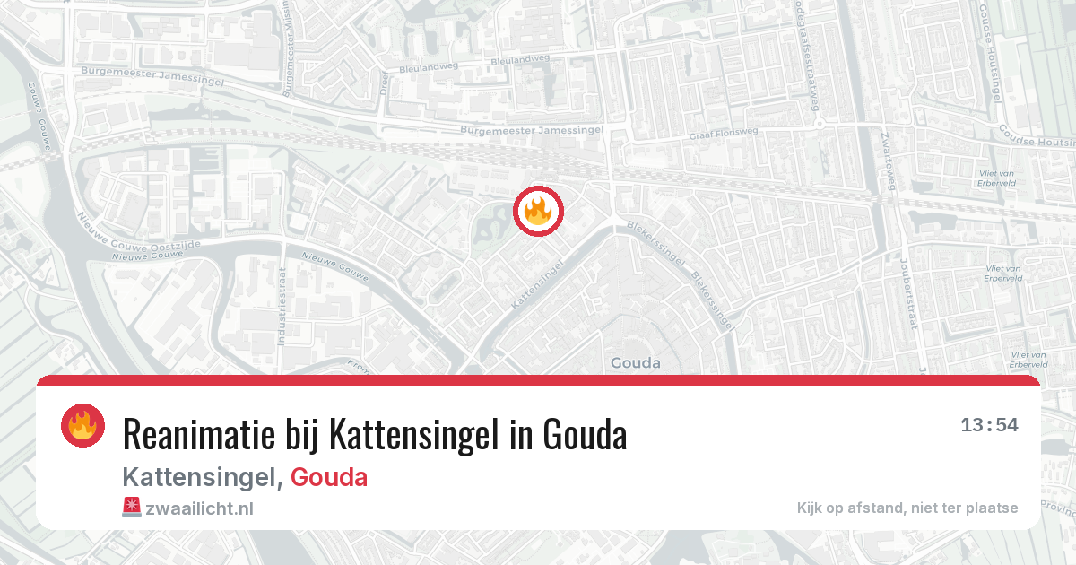 Reanimatie bij Kattensingel in Gouda — 12 mei 2026