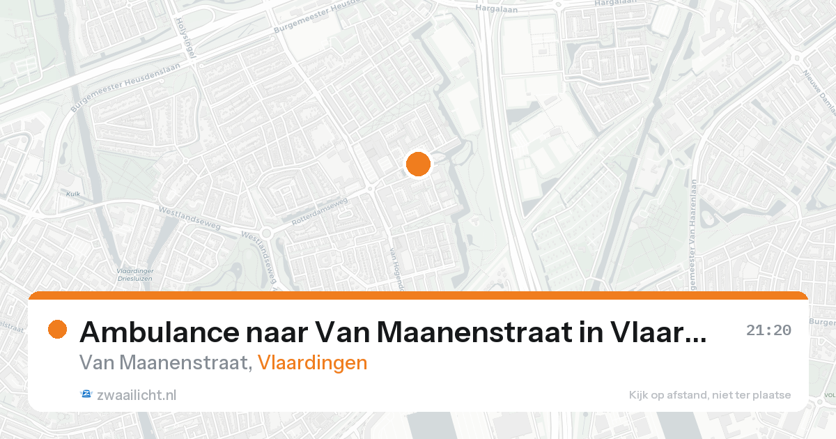 Ambulance naar Van Maanenstraat in Vlaardingen — 25 aug 2026