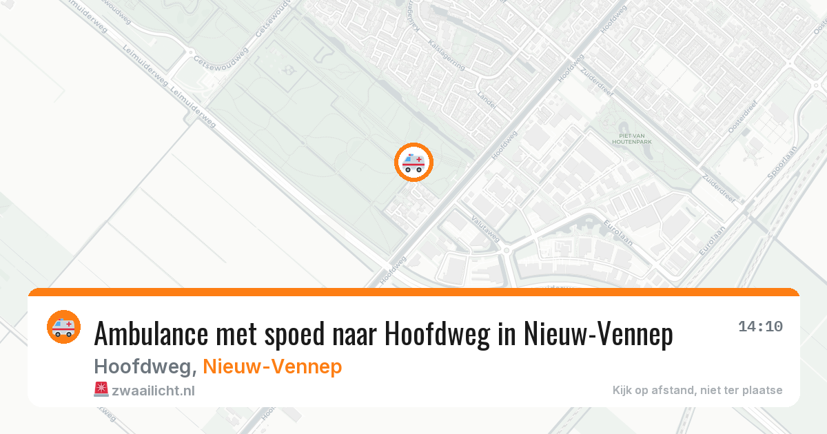 Ambulance met spoed naar Hoofdweg in Nieuw-Vennep — 6 jun 2026