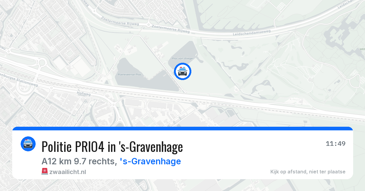 Politie PRIO4 in 's-Gravenhage — 12 aug 2026 | 🚨 Zwaailicht.nl