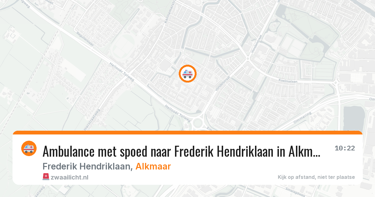 Ambulance met spoed naar Frederik Hendriklaan in Alkmaar — 8 apr 2026