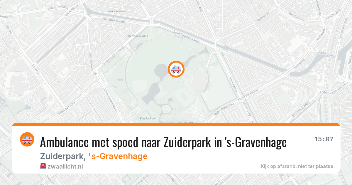 Ambulance met spoed naar Zuiderpark in 's-Gravenhage — 30 apr 2026