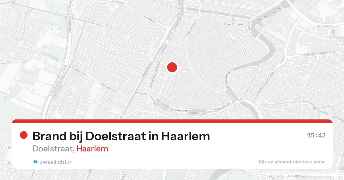 Brand bij Doelstraat in Haarlem — 25 aug 2026
