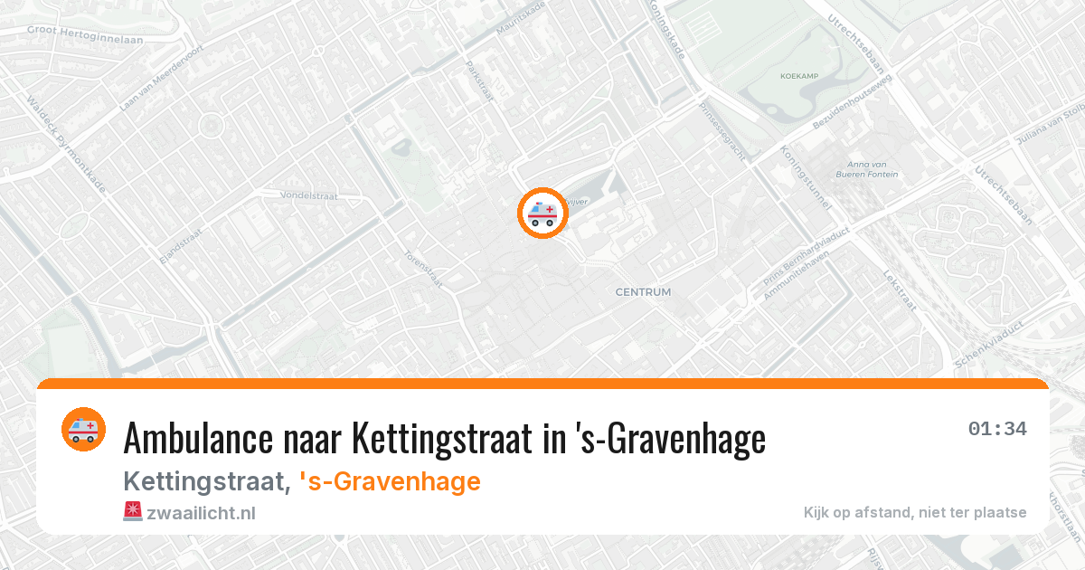 Ambulance naar Kettingstraat in 's-Gravenhage — 10 apr 2026