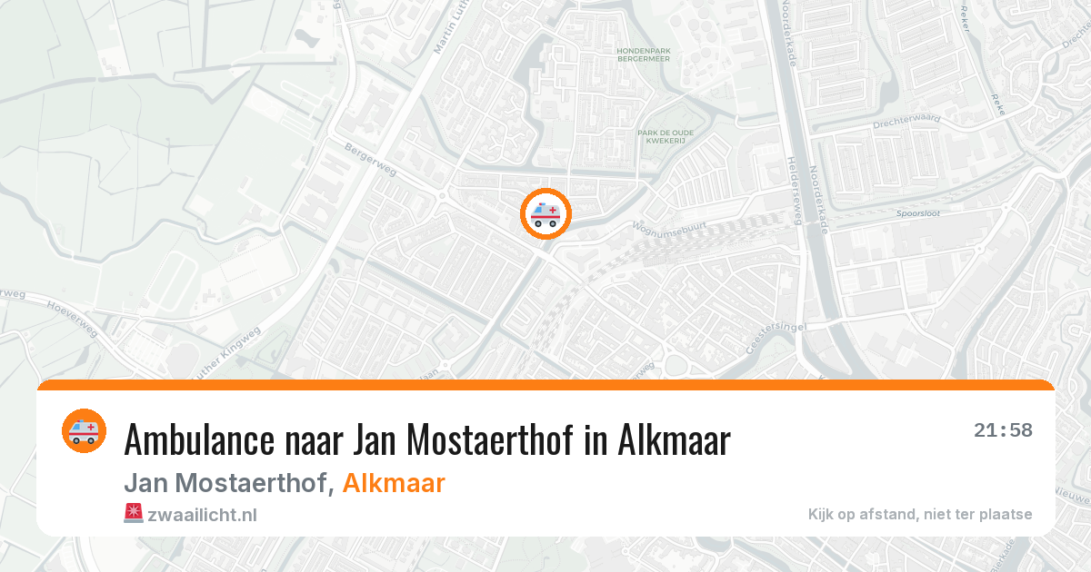 Ambulance naar Jan Mostaerthof in Alkmaar — 8 jul 2026