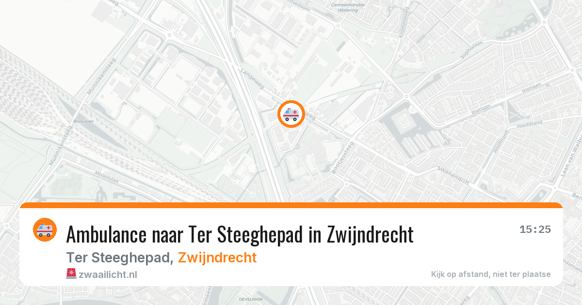Ambulance naar Ter Steeghepad in Zwijndrecht — 7 aug 2026