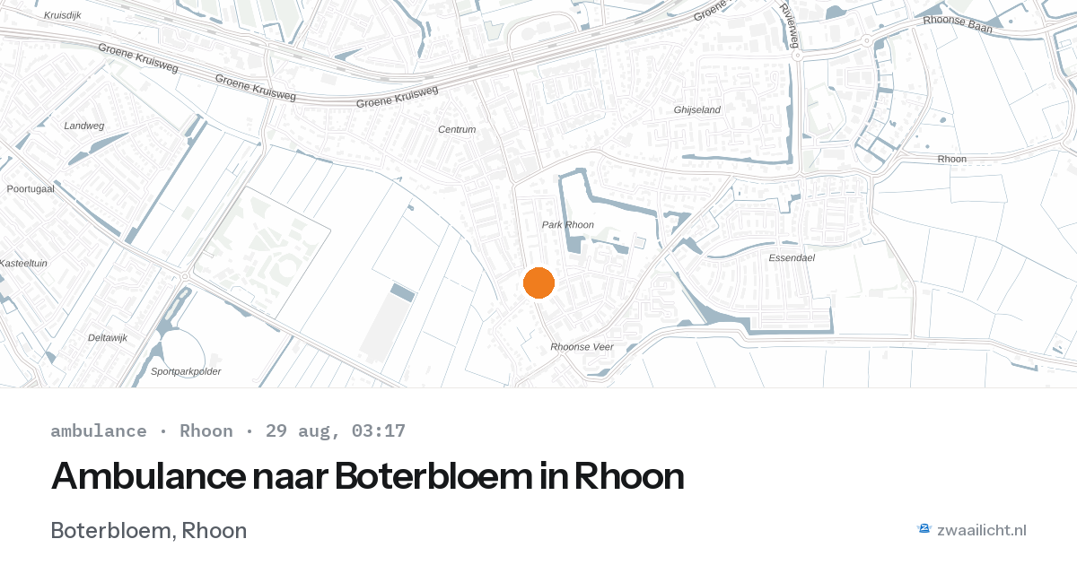 Ambulance naar Boterbloem in Rhoon — 29 aug 2026