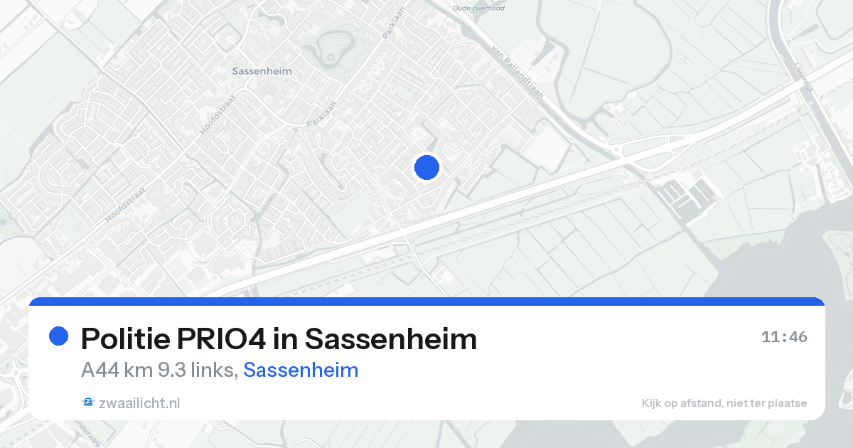 Politie PRIO4 in Sassenheim — 21 aug 2026 | 🚨 Zwaailicht.nl