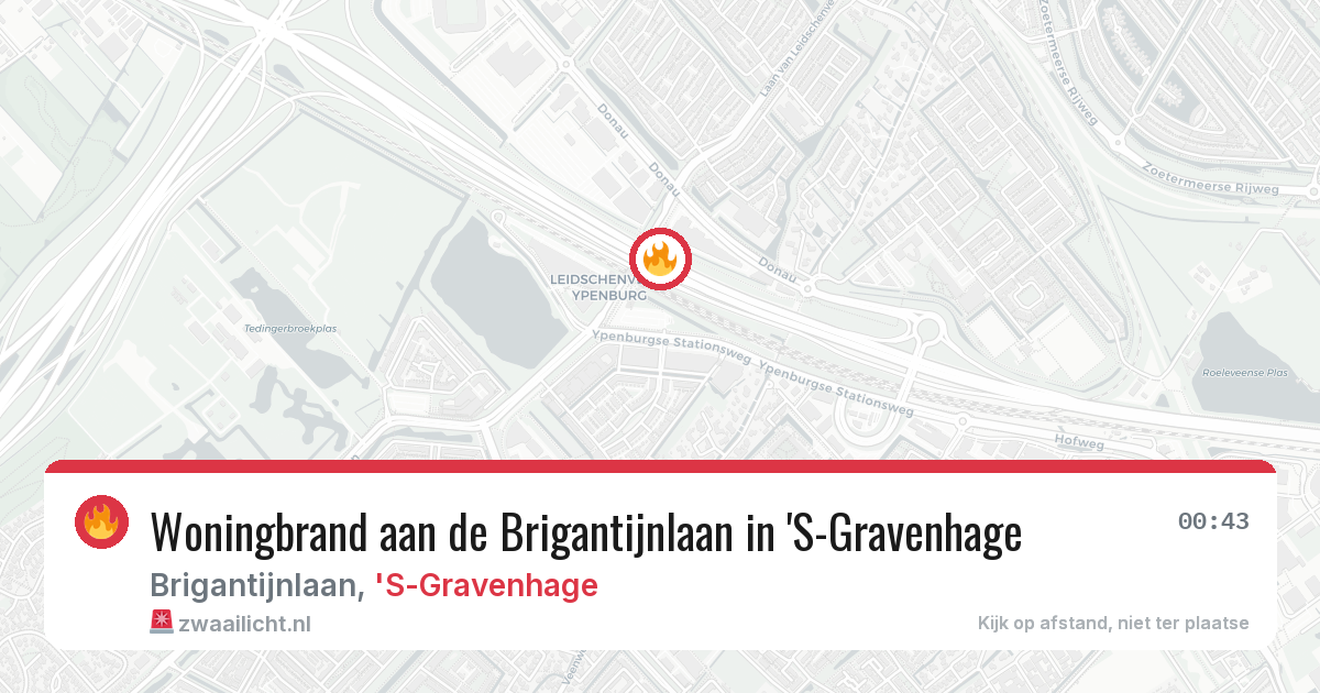 Woningbrand aan de Brigantijnlaan in 'S-Gravenhage — 18 jun 2026