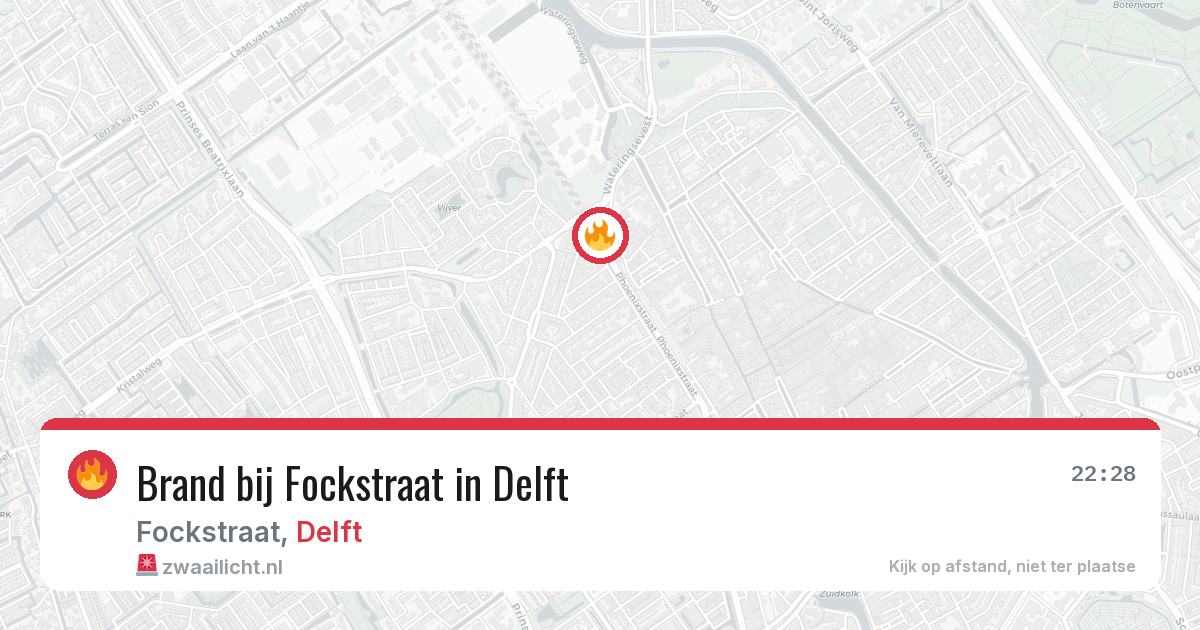 Brand bij Fockstraat in Delft — 16 jun 2026
