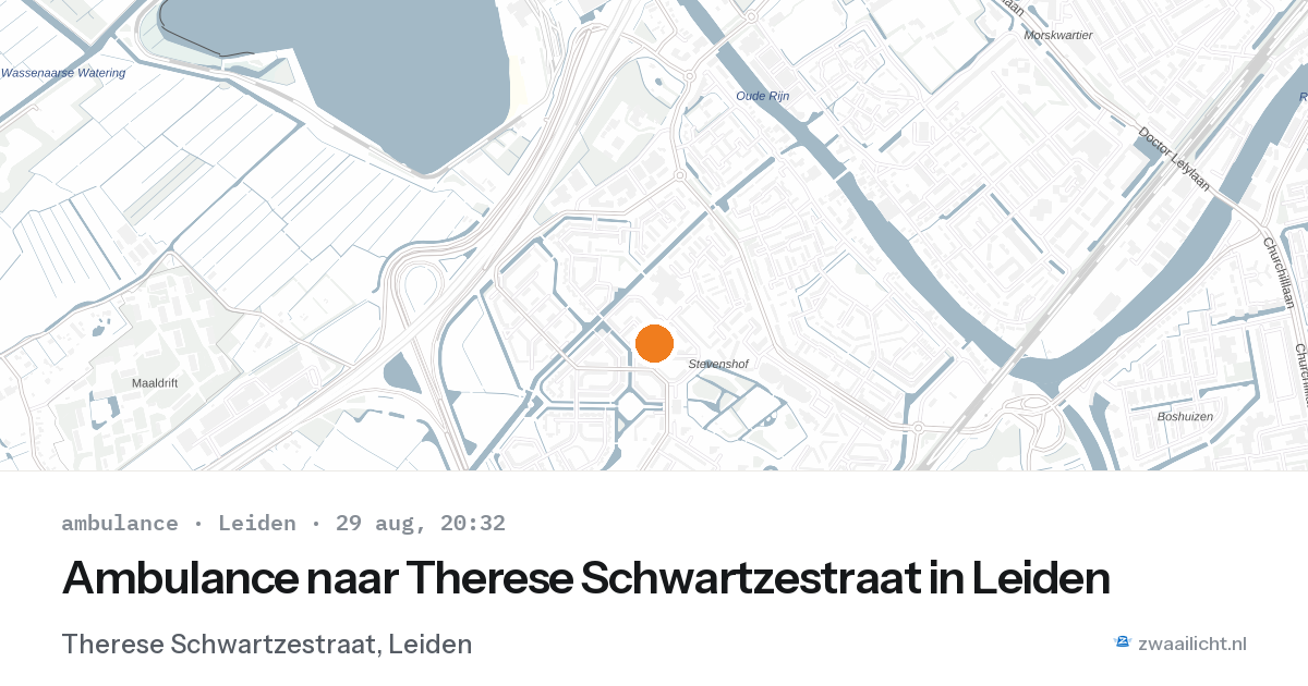 Ambulance naar Therese Schwartzestraat in Leiden — 29 aug 2026
