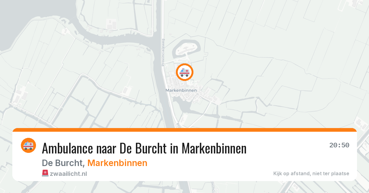 Ambulance naar De Burcht in Markenbinnen — 4 jun 2026
