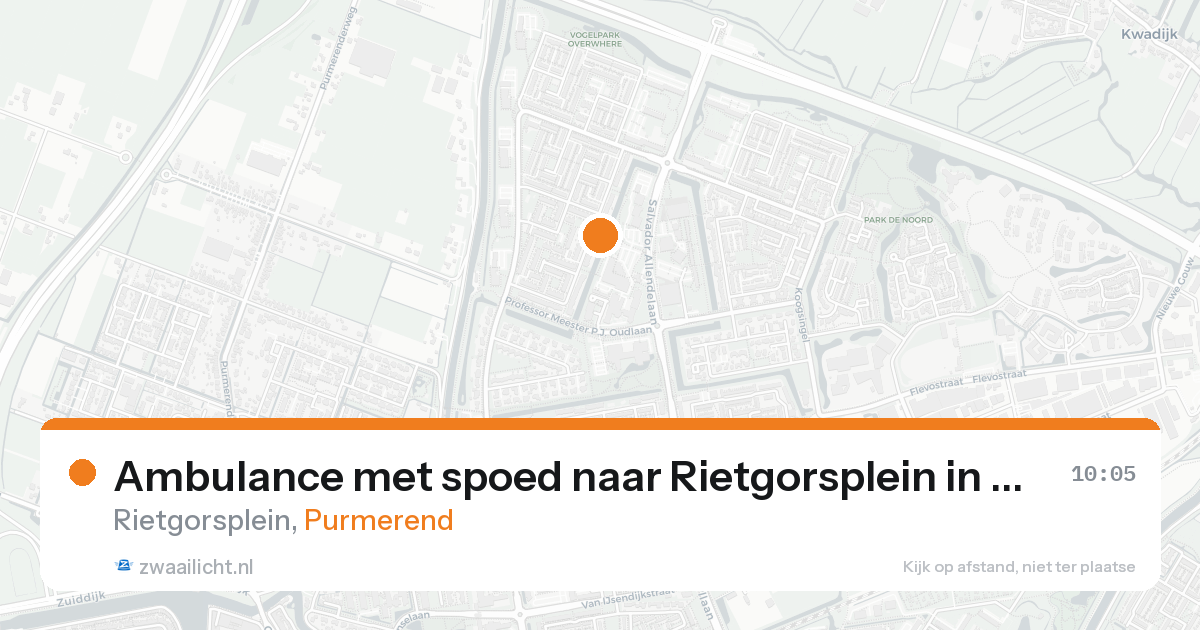 Ambulance met spoed naar Rietgorsplein in Purmerend — 3 jun 2026