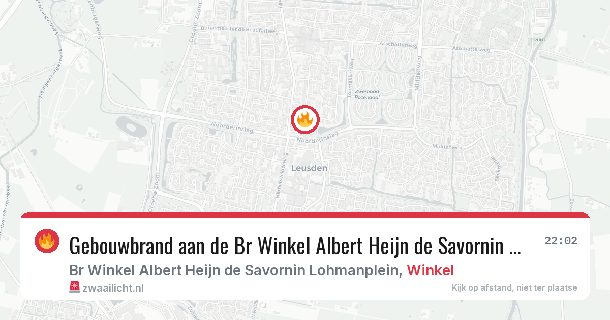 Gebouwbrand aan de Br Winkel Albert Heijn de Savornin Lohmanplein in Winkel — 3 feb 2026