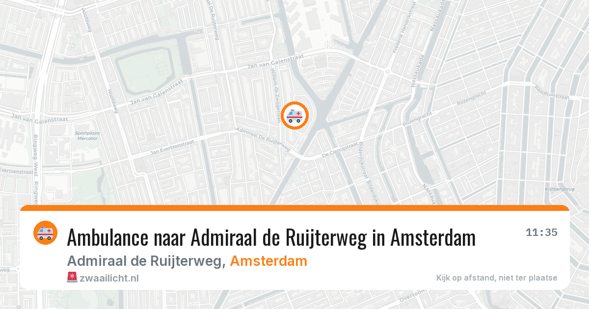 Ambulance naar Admiraal de Ruijterweg in Amsterdam — 7 apr 2026