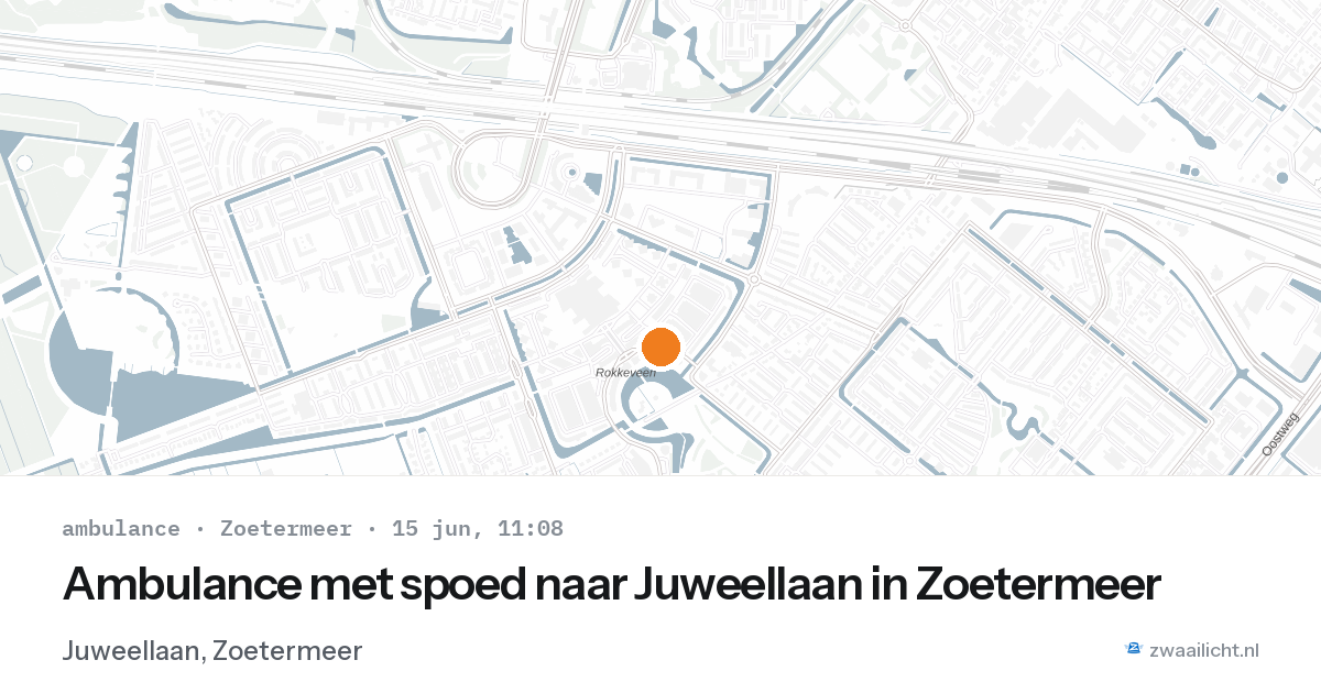 Ambulance met spoed naar Juweellaan in Zoetermeer — 15 jun 2026