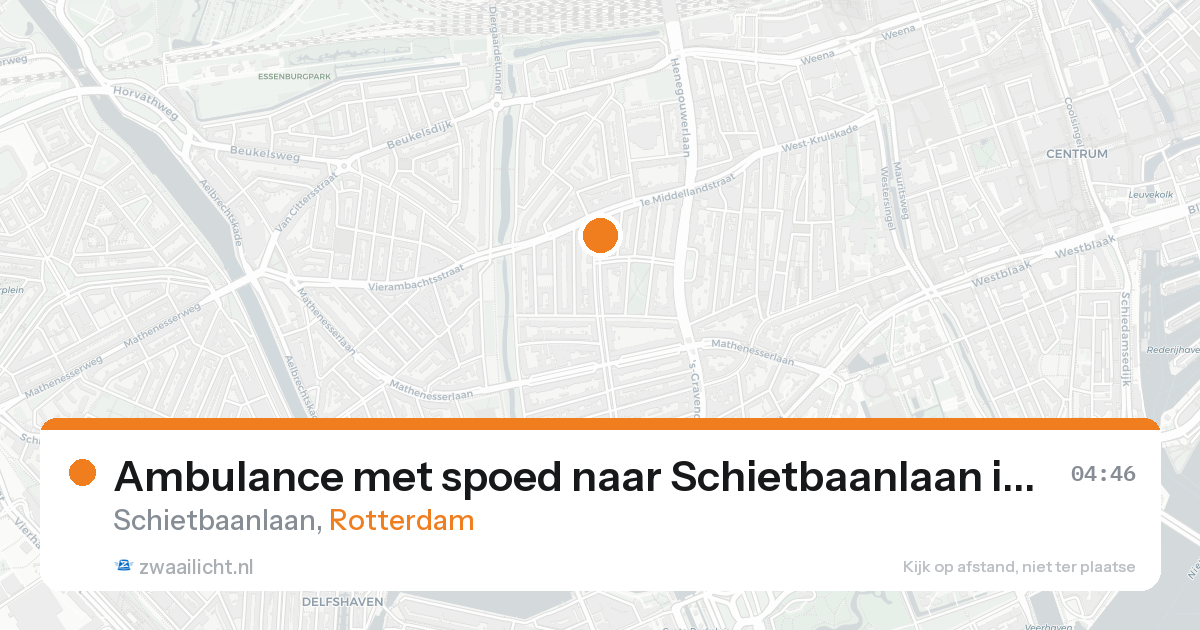 Ambulance met spoed naar Schietbaanlaan in Rotterdam — 27 mei 2026