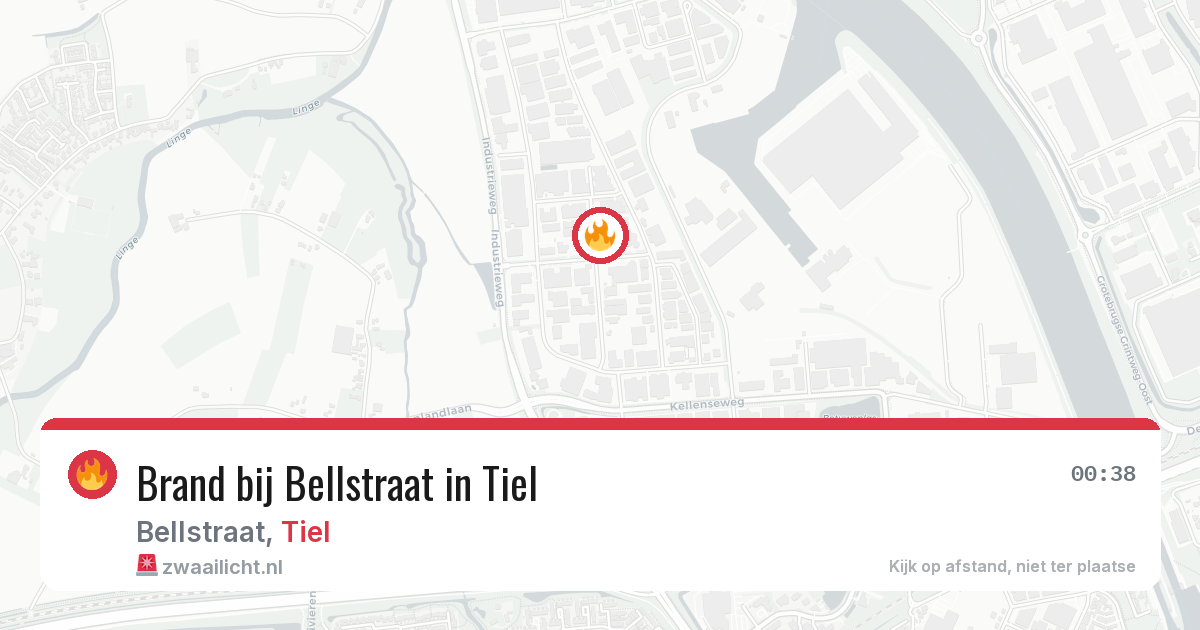 Brand bij Bellstraat in Tiel — 21 mrt 2026