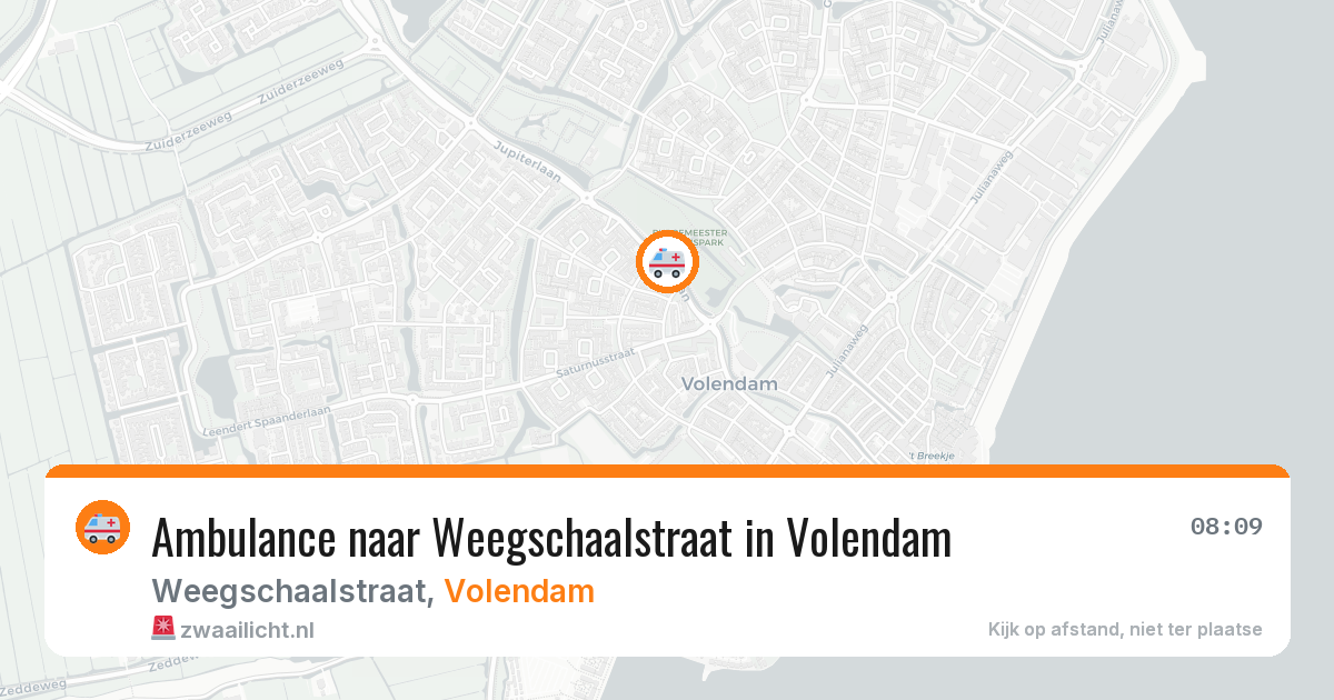 Ambulance naar Weegschaalstraat in Volendam — 28 jul 2026