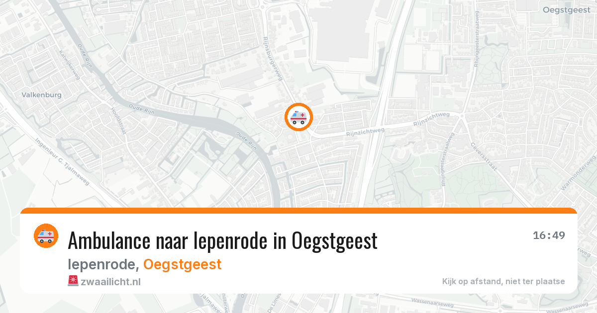 Ambulance naar Iepenrode in Oegstgeest — 2 aug 2026