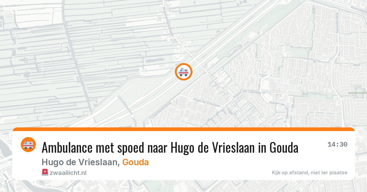 Ambulance met spoed naar Hugo de Vrieslaan in Gouda — 2 jul 2026