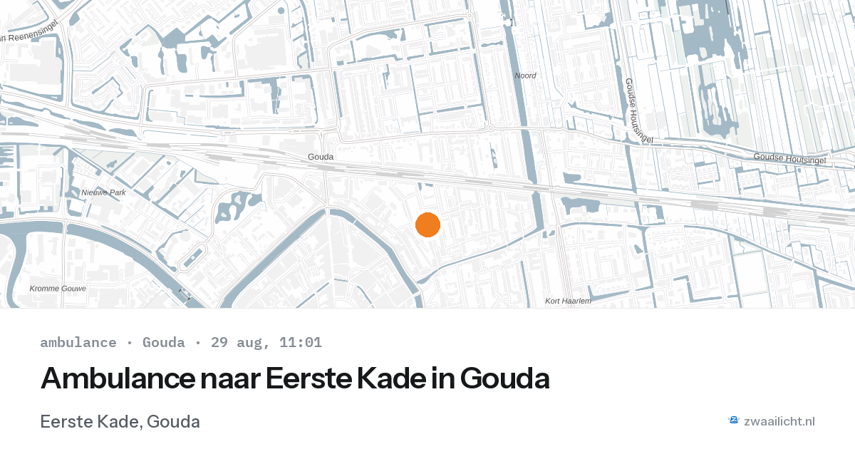 Ambulance naar Eerste Kade in Gouda — 29 aug 2026