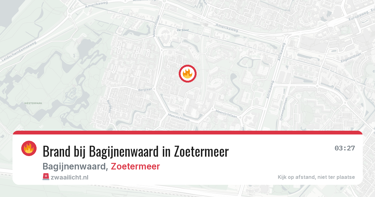 Brand bij Bagijnenwaard in Zoetermeer — 8 feb 2026