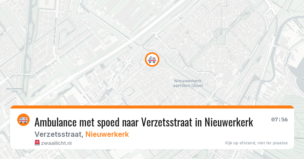 Ambulance met spoed naar Verzetsstraat in Nieuwerkerk — 21 mrt 2026