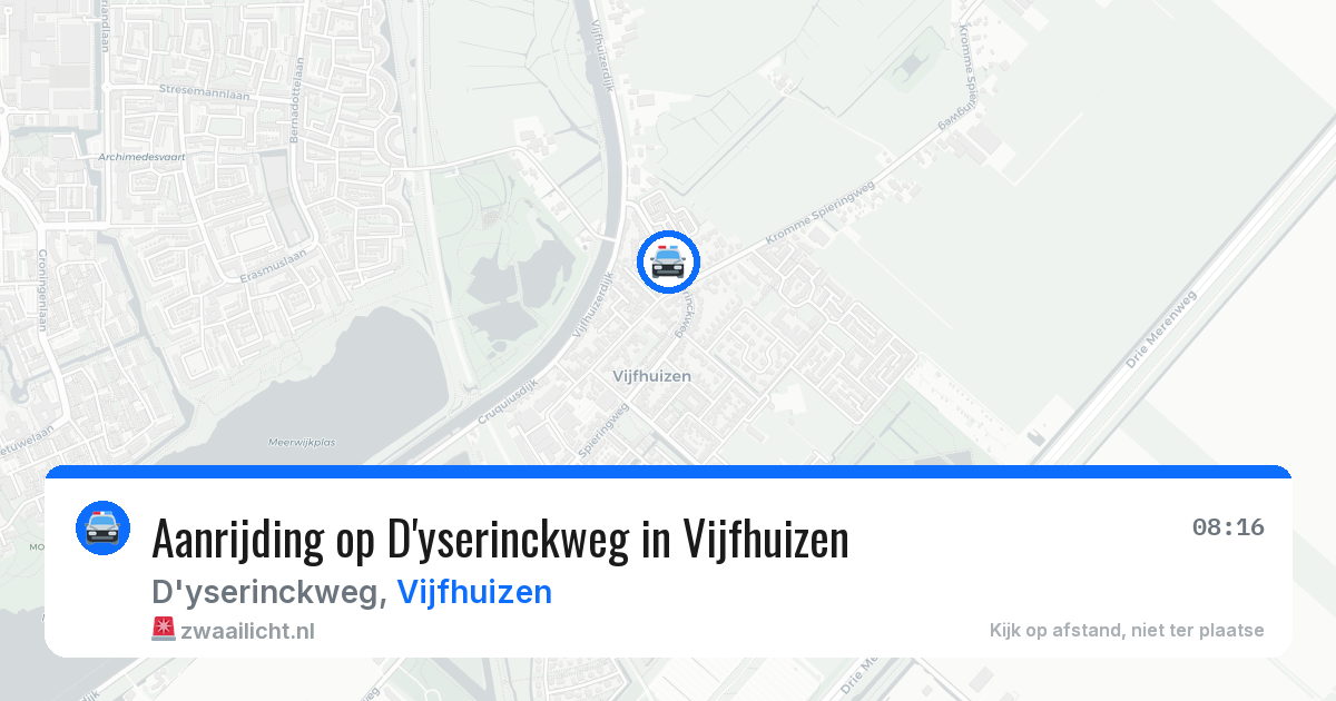 Aanrijding op D'yserinckweg in Vijfhuizen — 23 jun 2026