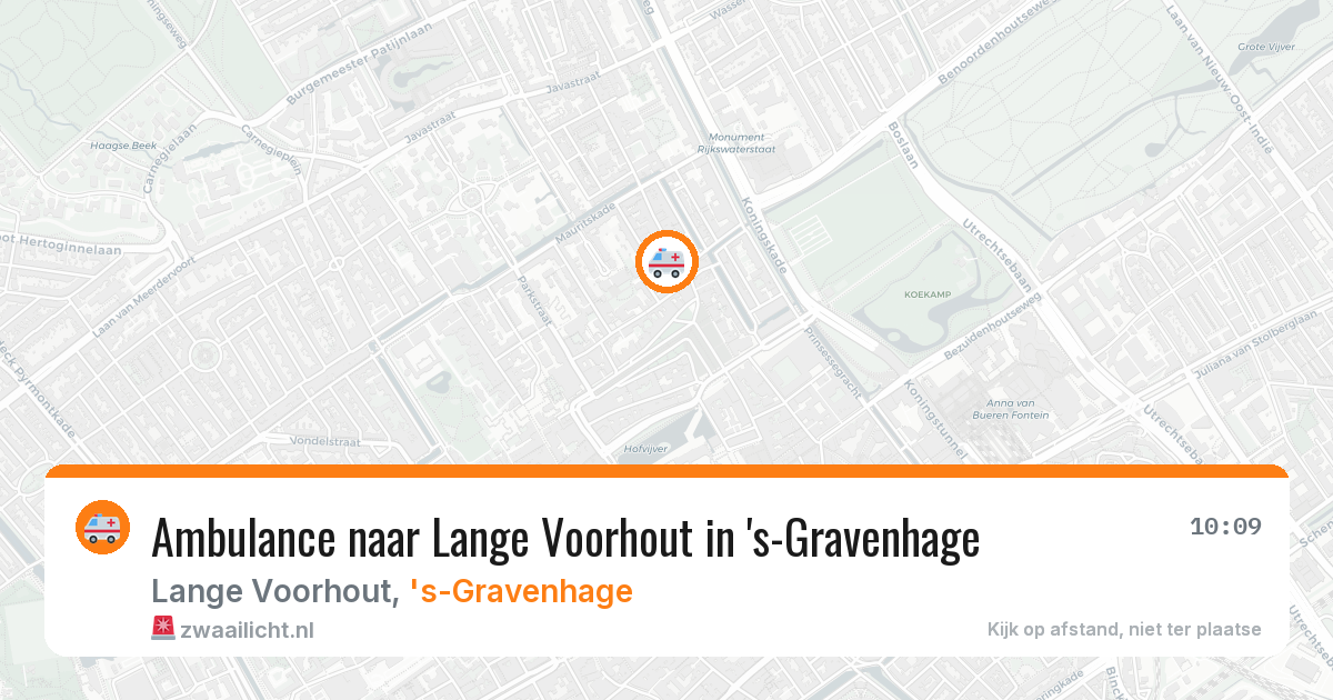 Ambulance naar Lange Voorhout in 's-Gravenhage — 12 aug 2026