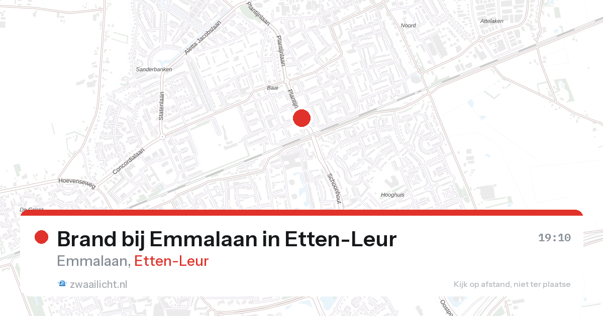 Brand bij Emmalaan in Etten-Leur — 26 aug 2026