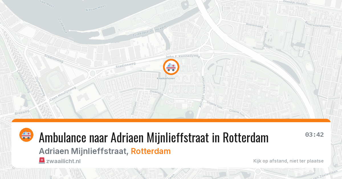 Ambulance naar Adriaen Mijnlieffstraat in Rotterdam — 21 jun 2026