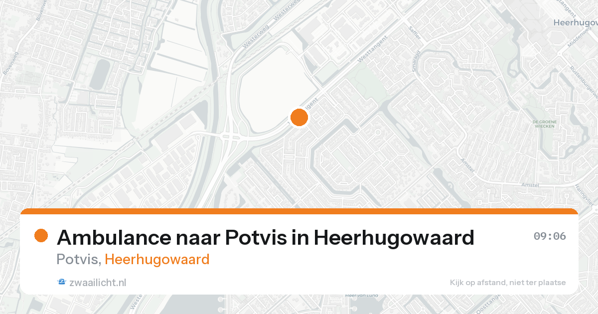 Ambulance naar Potvis in Heerhugowaard — 26 aug 2026