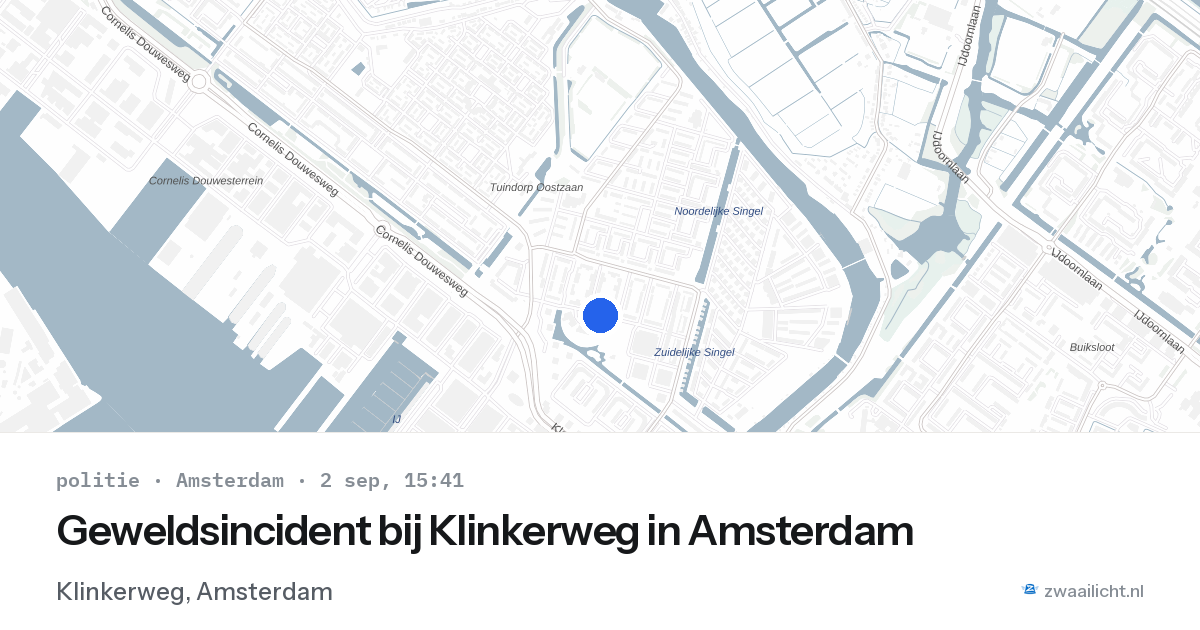 Geweldsincident bij Klinkerweg in Amsterdam — 2 sep 2026