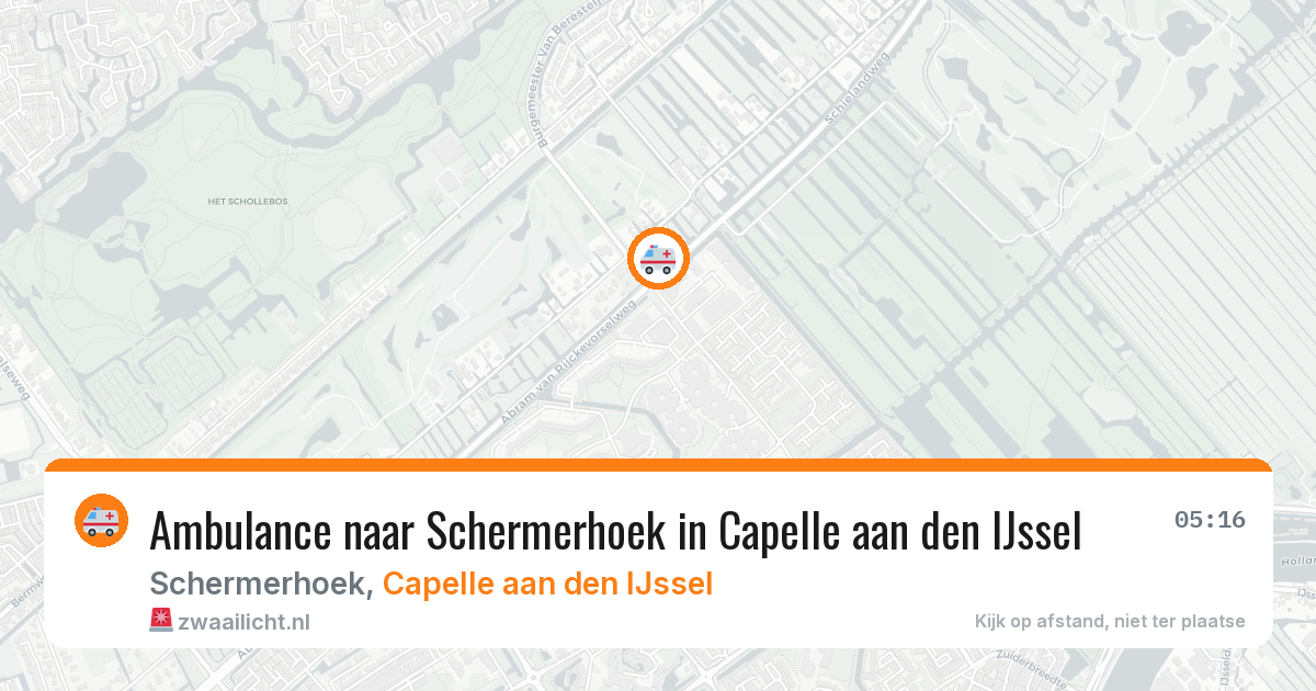 Ambulance naar Schermerhoek in Capelle aan den IJssel — 18 mrt 2026