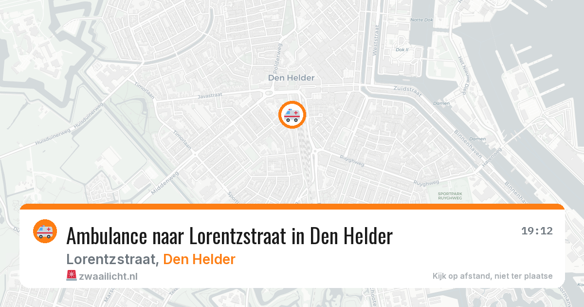 Ambulance naar Lorentzstraat in Den Helder — 6 jun 2026