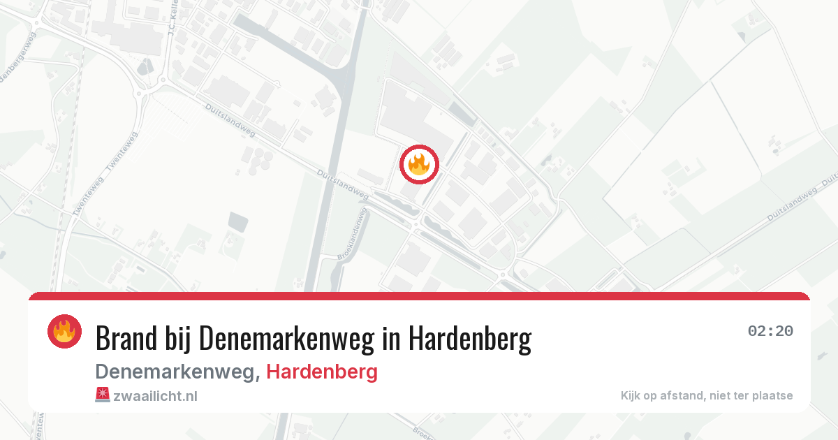 Brand bij Denemarkenweg in Hardenberg — 20 jun 2026
