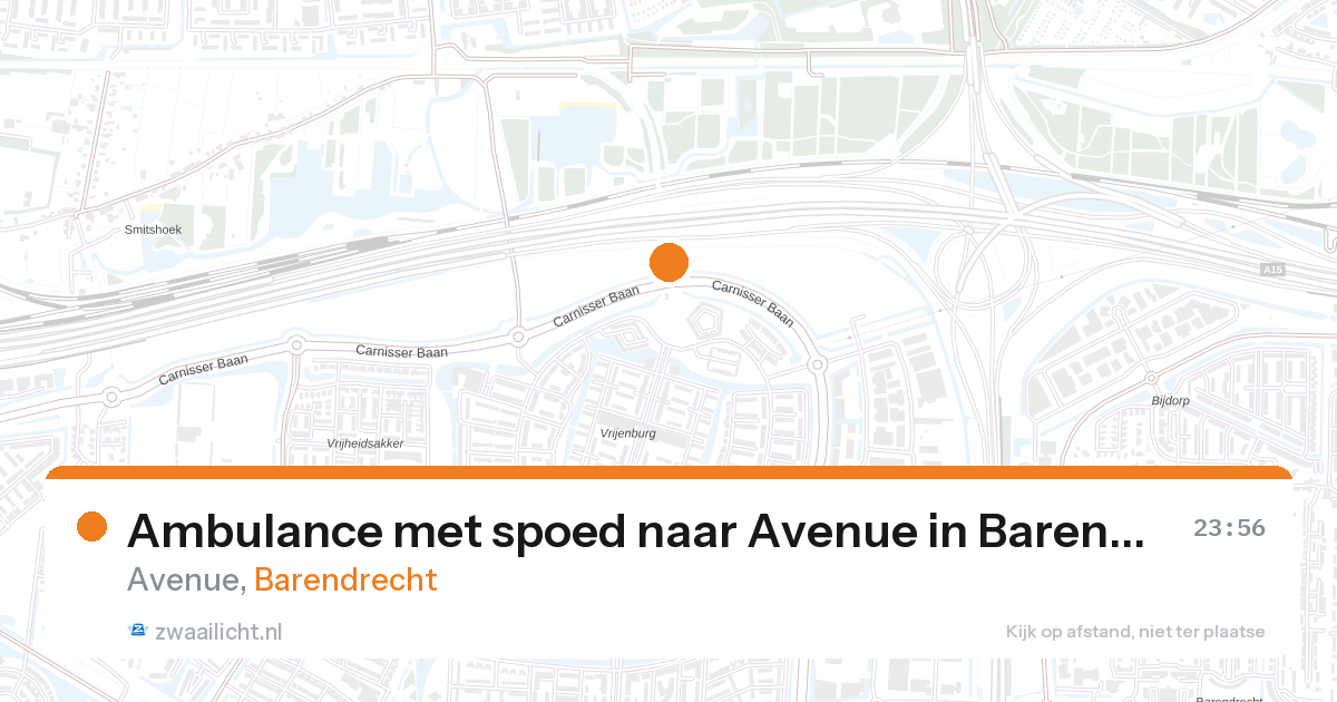 Ambulance met spoed naar Avenue in Barendrecht — 16 mrt 2026