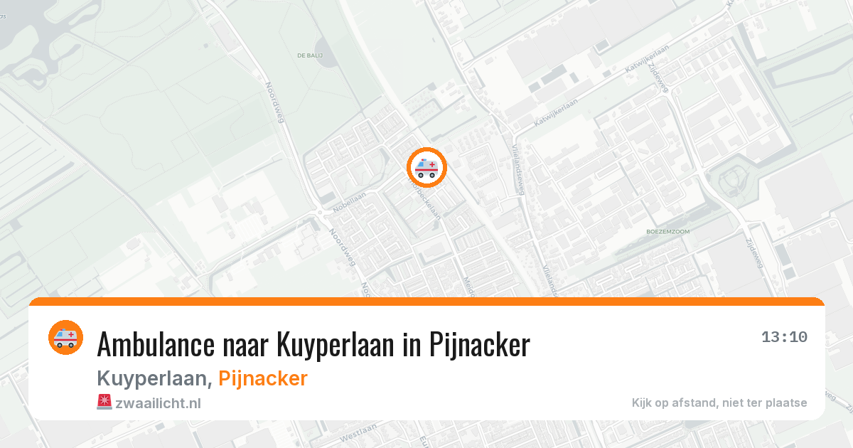 Ambulance naar Kuyperlaan in Pijnacker — 3 aug 2026