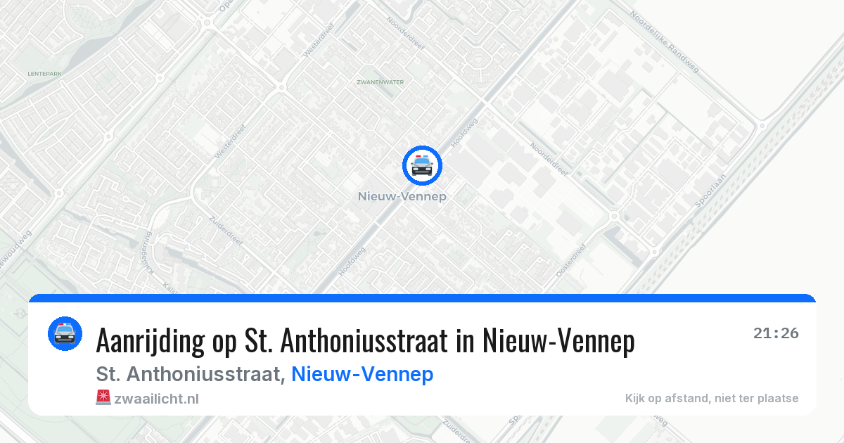 Aanrijding op St. Anthoniusstraat in Nieuw-Vennep — 5 apr 2026