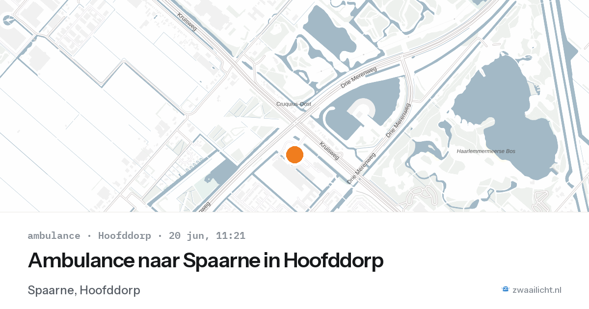 Ambulance naar Spaarne in Hoofddorp — 20 jun 2026