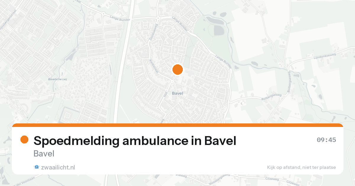 Spoedmelding ambulance in Bavel — 18 jun 2026