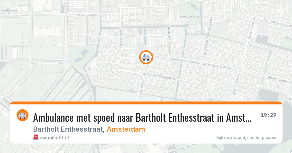 Ambulance met spoed naar Bartholt Enthesstraat in Amsterdam — 26 jul 2026