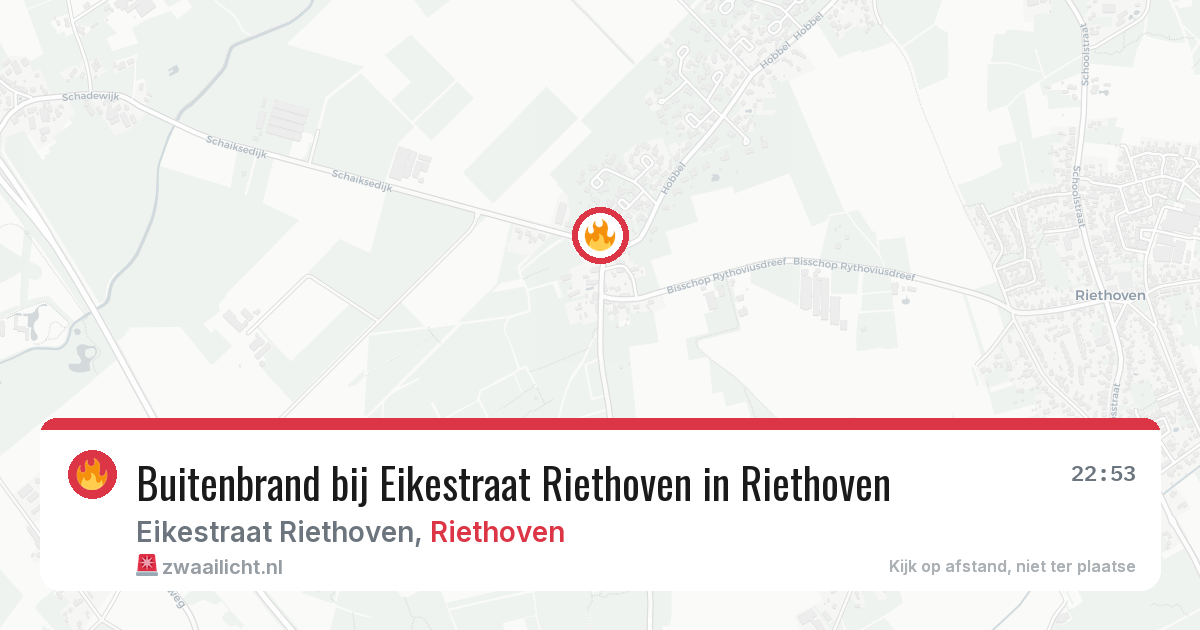 Buitenbrand bij Eikestraat Riethoven in Riethoven — 15 jul 2026